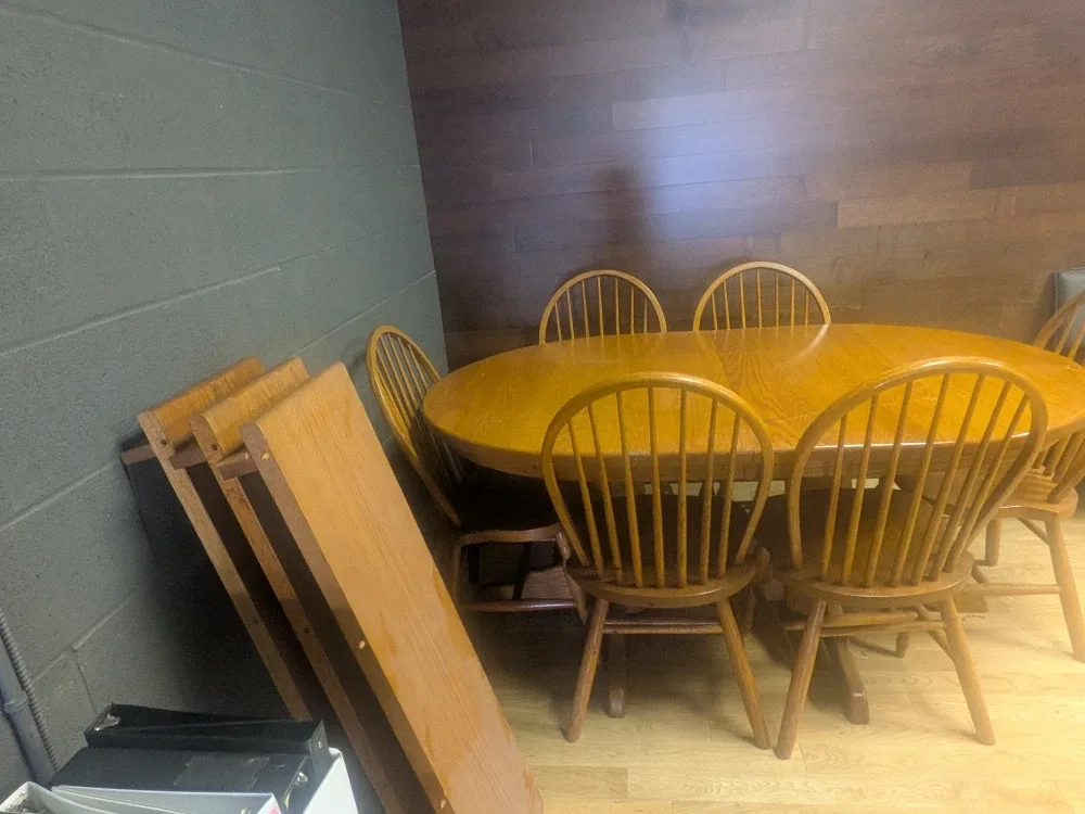 Wooden Dining Table with 6 Chairs image indicator(4)