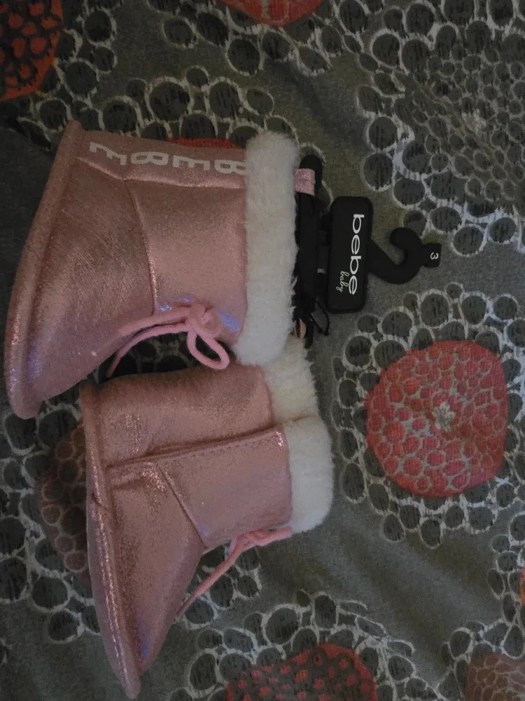 bebe baby Pink Winter Boots - Size 3