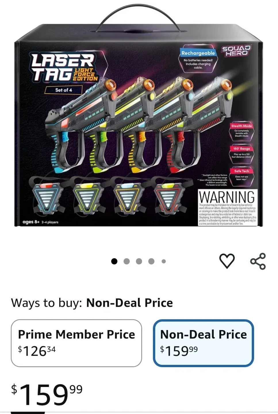 Rechargeable Laser Tag Set of 4 For Kids,  Teens, Adults image indicator(10)