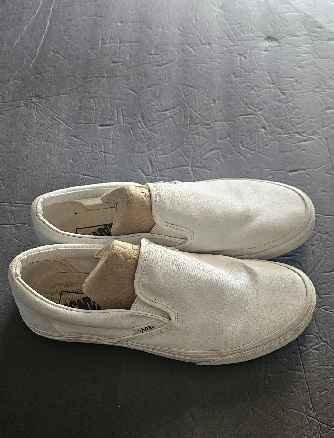 Vans Classic Slip-On White Canvas Shoes unisex Men's size 8.5. - photo 4