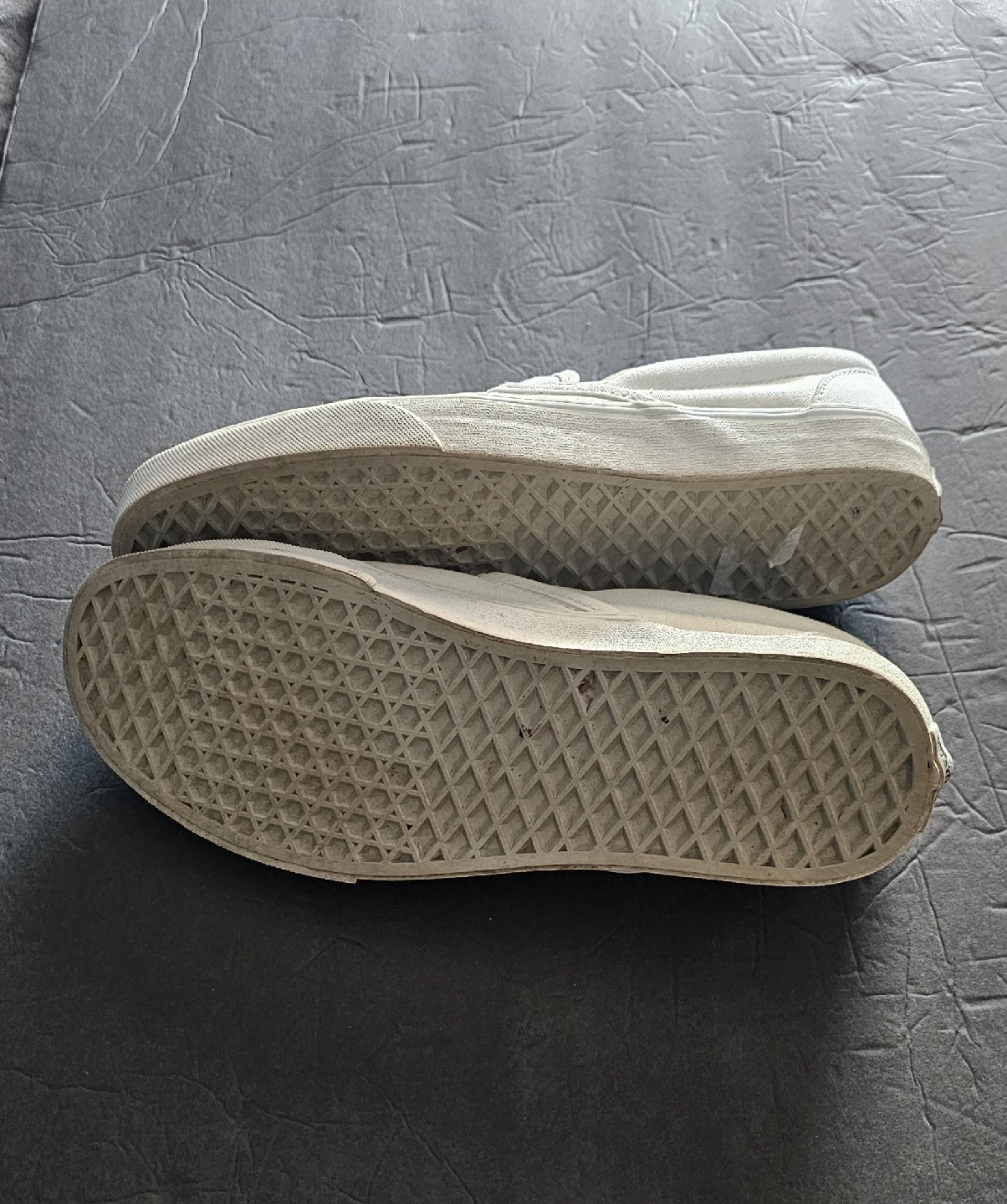 Vans Classic Slip-On White Canvas Shoes unisex Men's size 8.5. - photo 5
