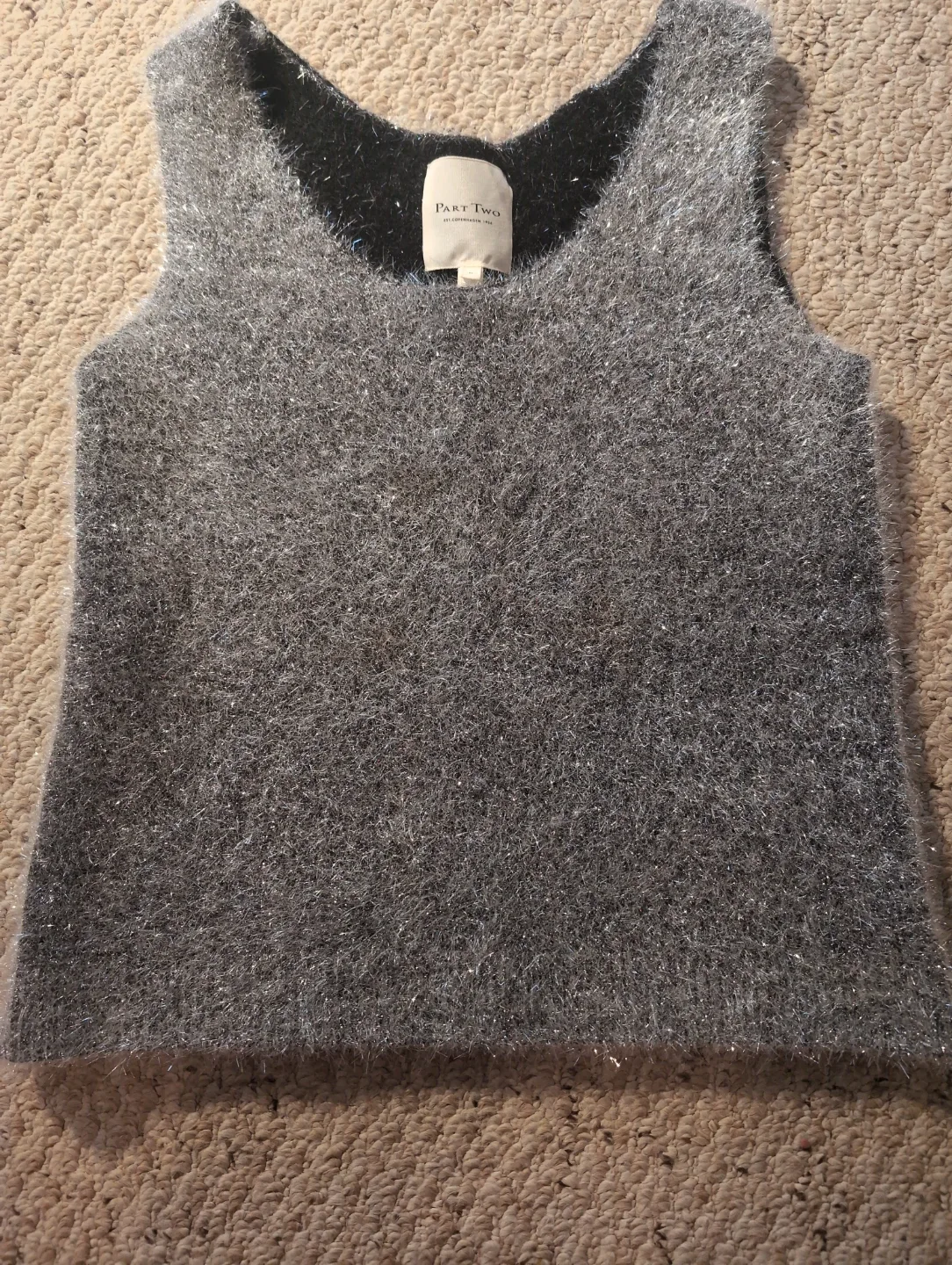 Part Two Silver Sleeveless Top - Size M