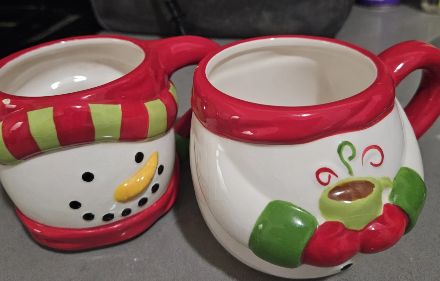 Festive holiday mugs