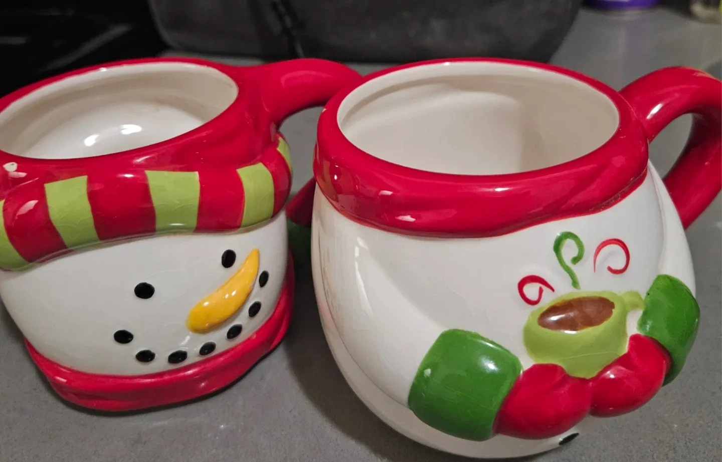 Festive holiday mugs