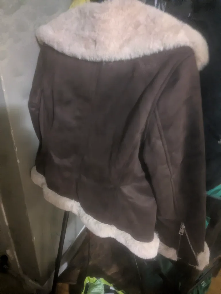 Banana Republic XS/TP Brown Faux Shearling Jacket