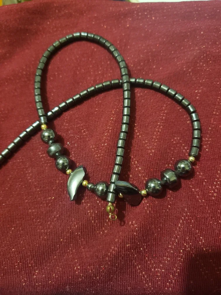 Hematite Necklace - Gray. Free see description