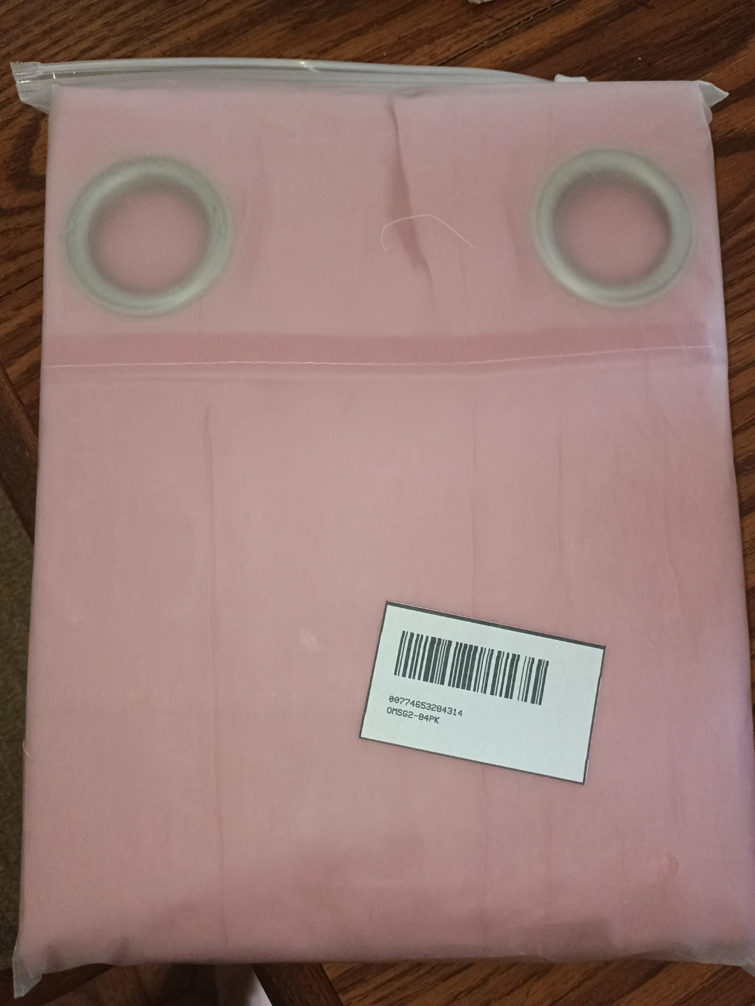 Pink Crushed Chiffon curtains two pack 52"x84". Brand New
