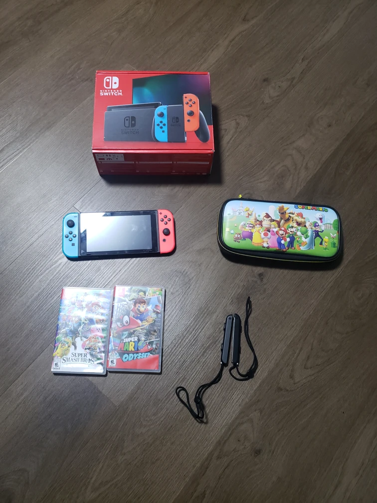 Nintendo Switch Console with 2 games