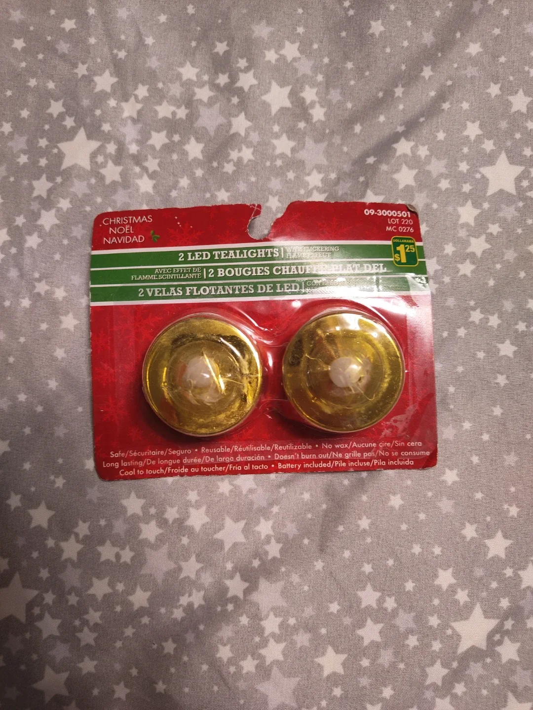 2 LED Tealights - Christmas Decor