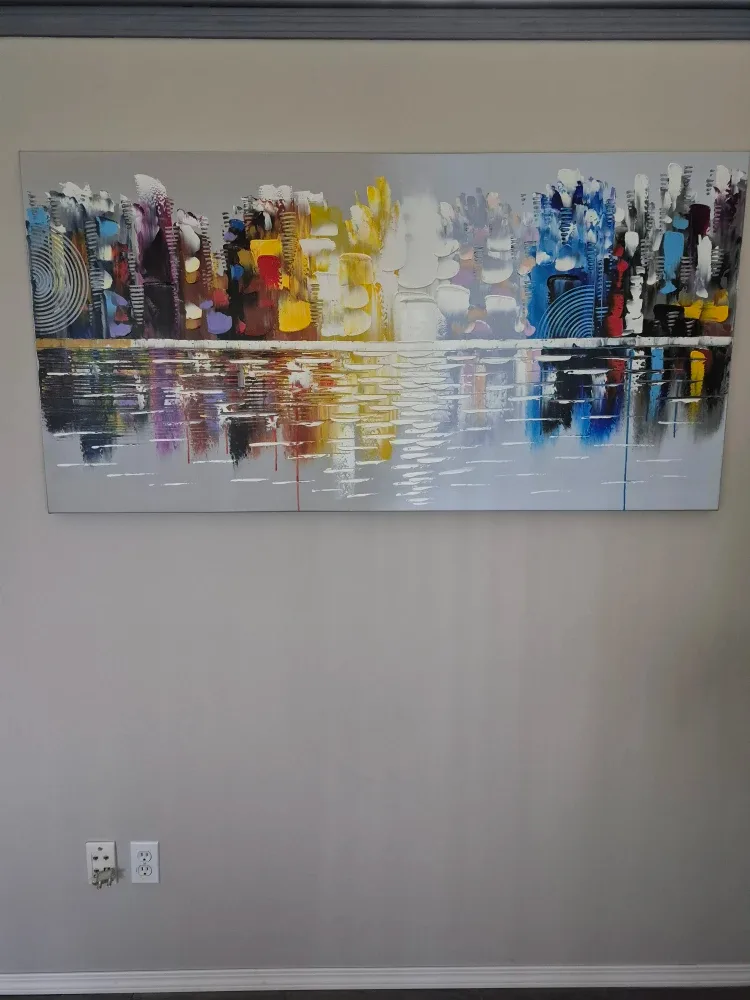 Abstract Cityscape Oil Painting