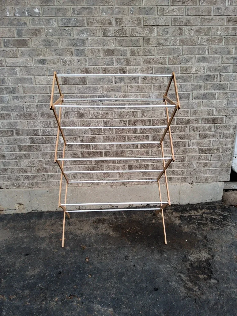 DGL Freestanding Wooden-Folding Clothes Drying Rack