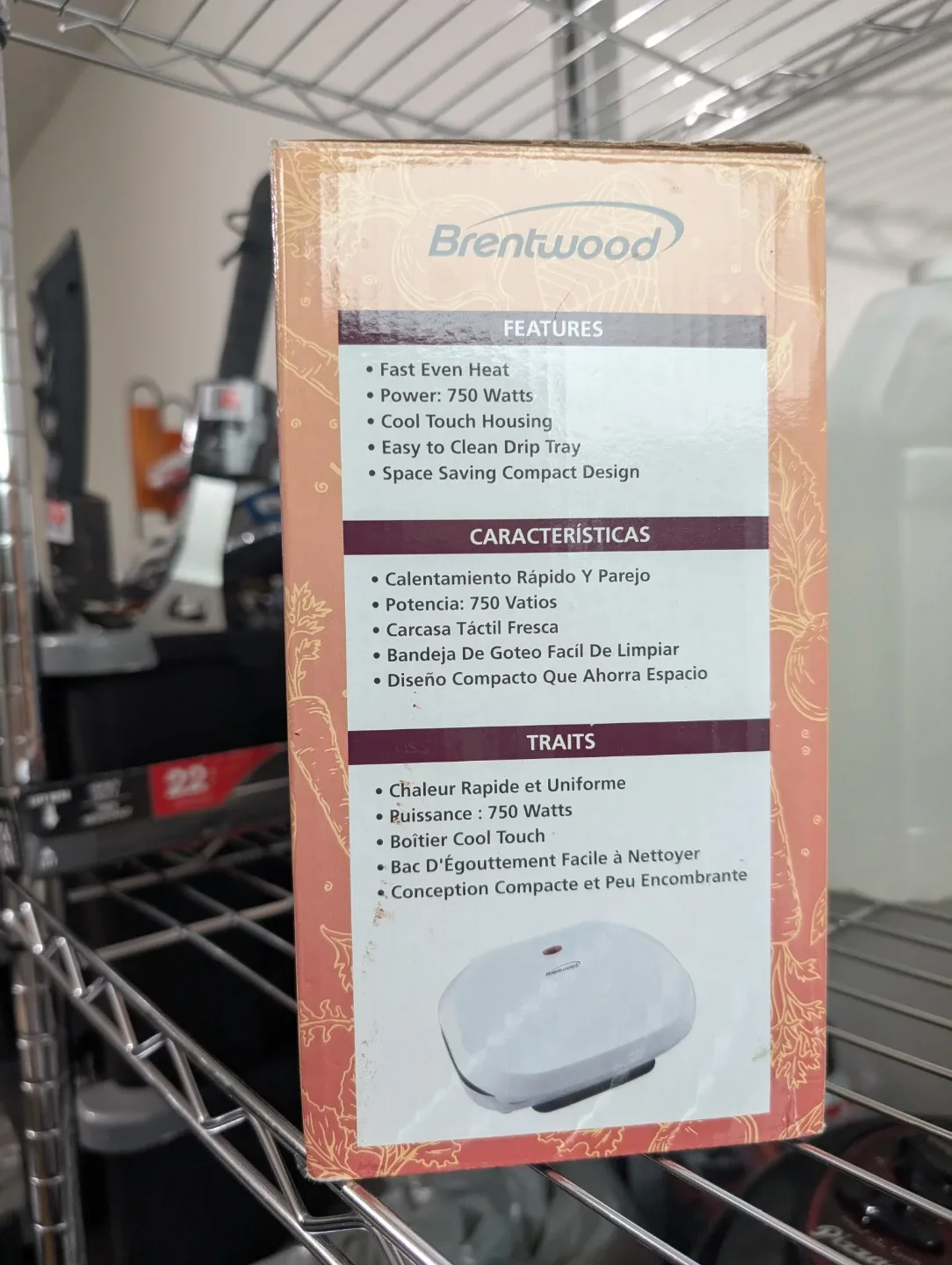 New Brentwood Electric Panini Maker & Grill BRAND NEW image indicator(3)