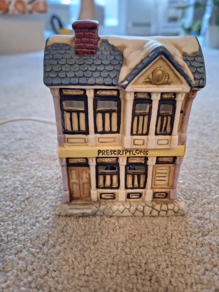 Vintage Ceramic Light-Up Prescription Shop