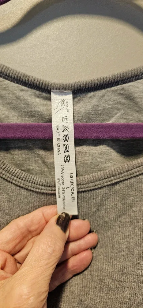 Grey Long Sleeve Top - Size L image indicator(2)