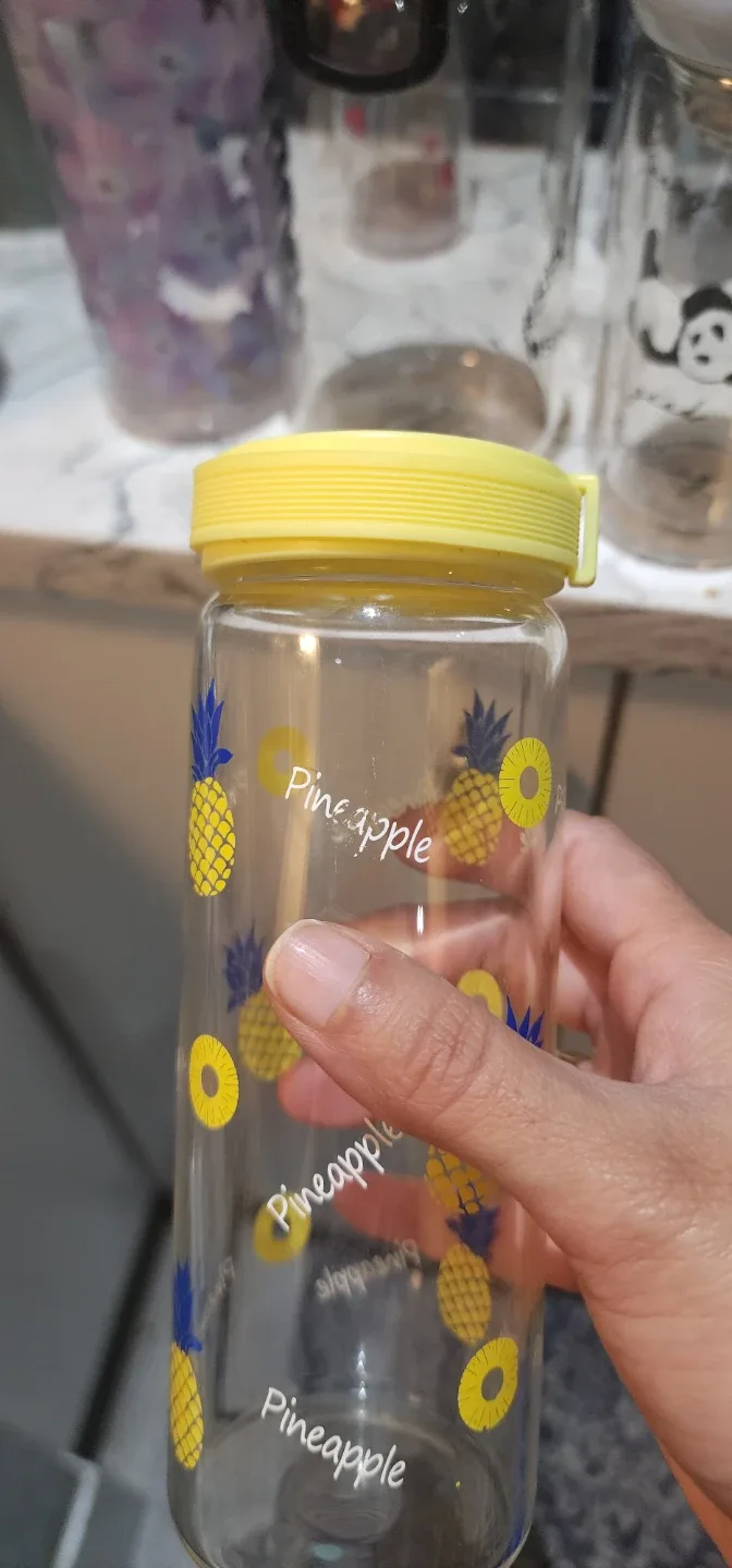 Fruit Print glass Bottle - Berry & Pineapple image indicator(2)
