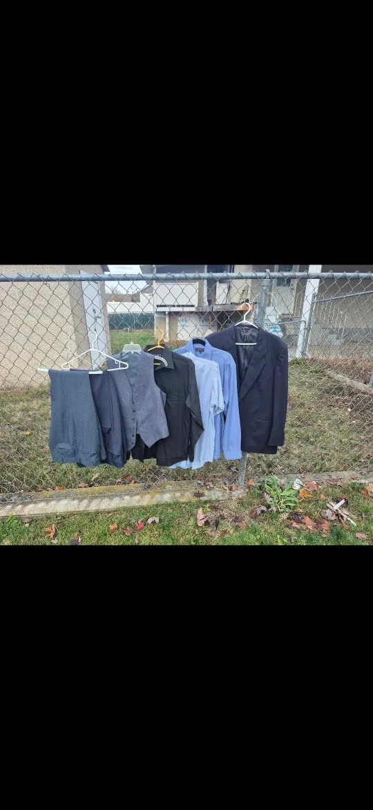 Men's Suit, Shirts, Vest, and Ties Bundle