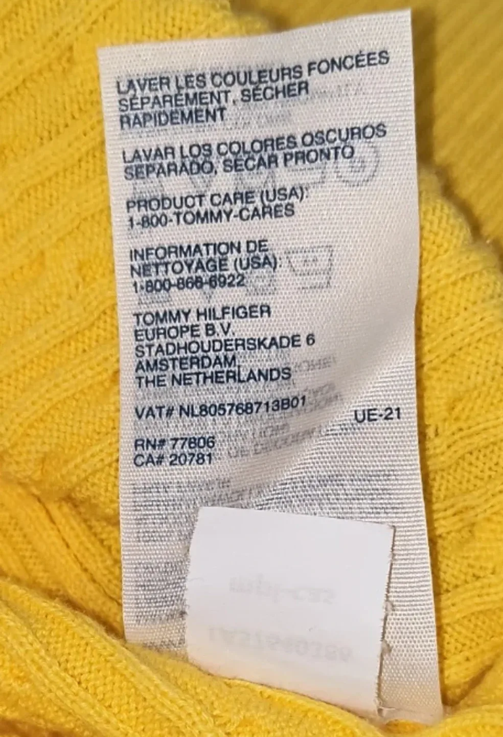 Tommy Hilfiger Yellow Cable Knit Sweater image indicator(9)