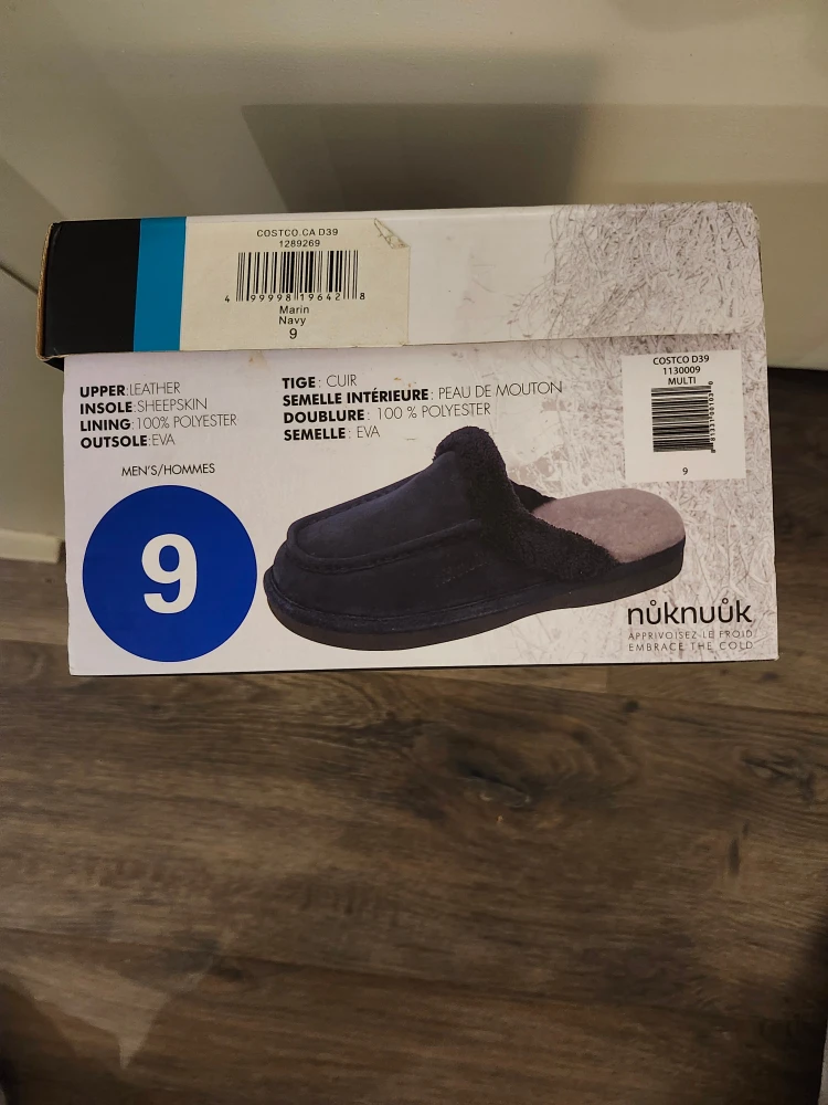 BNIB Nuknuuk Men's Leather Slippers - Size 9 - photo 3