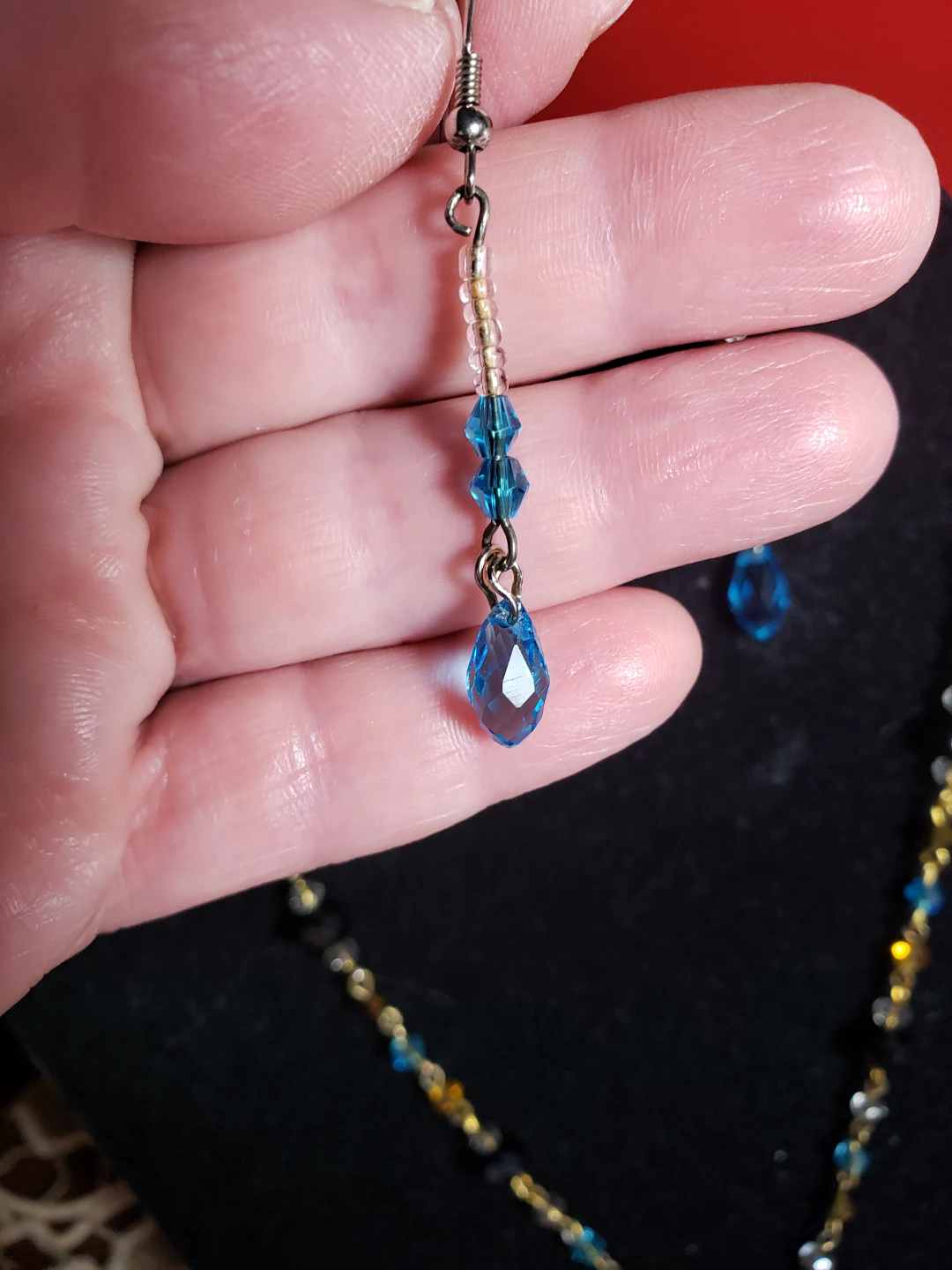 new Handmade Beaded Necklace and Earring Set - photo 2