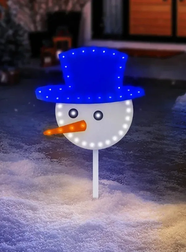 🎄LED Lighted Decor Snowman Marquee Sign🎄 image indicator(4)