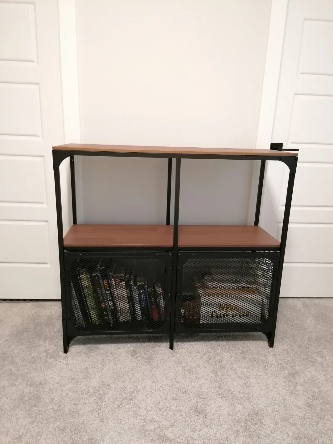Ikea Fjallbo Shelf Unit - Black/Wood