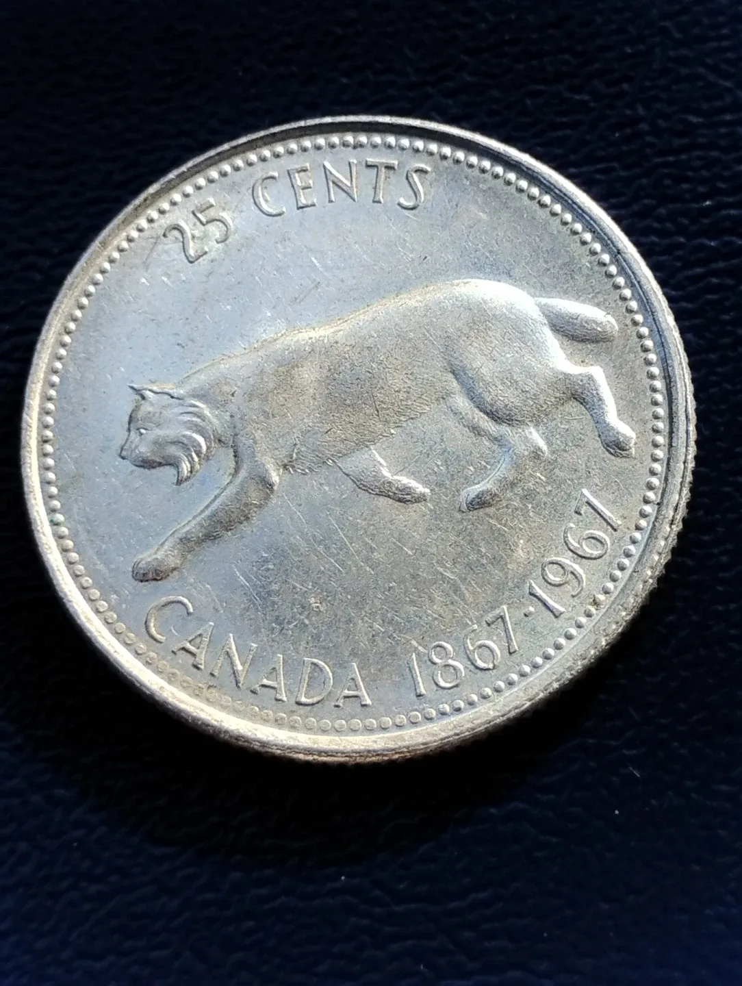 1967 Canada 25 Cents Coin
