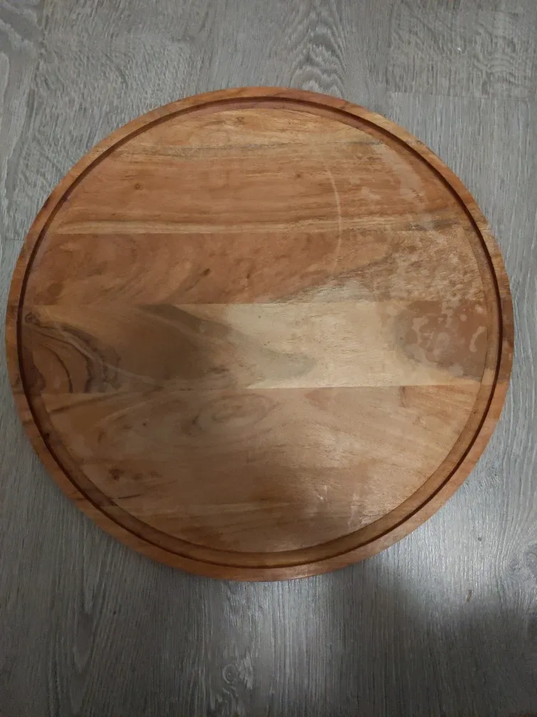 19 inch diameter Wooden Serving Tray