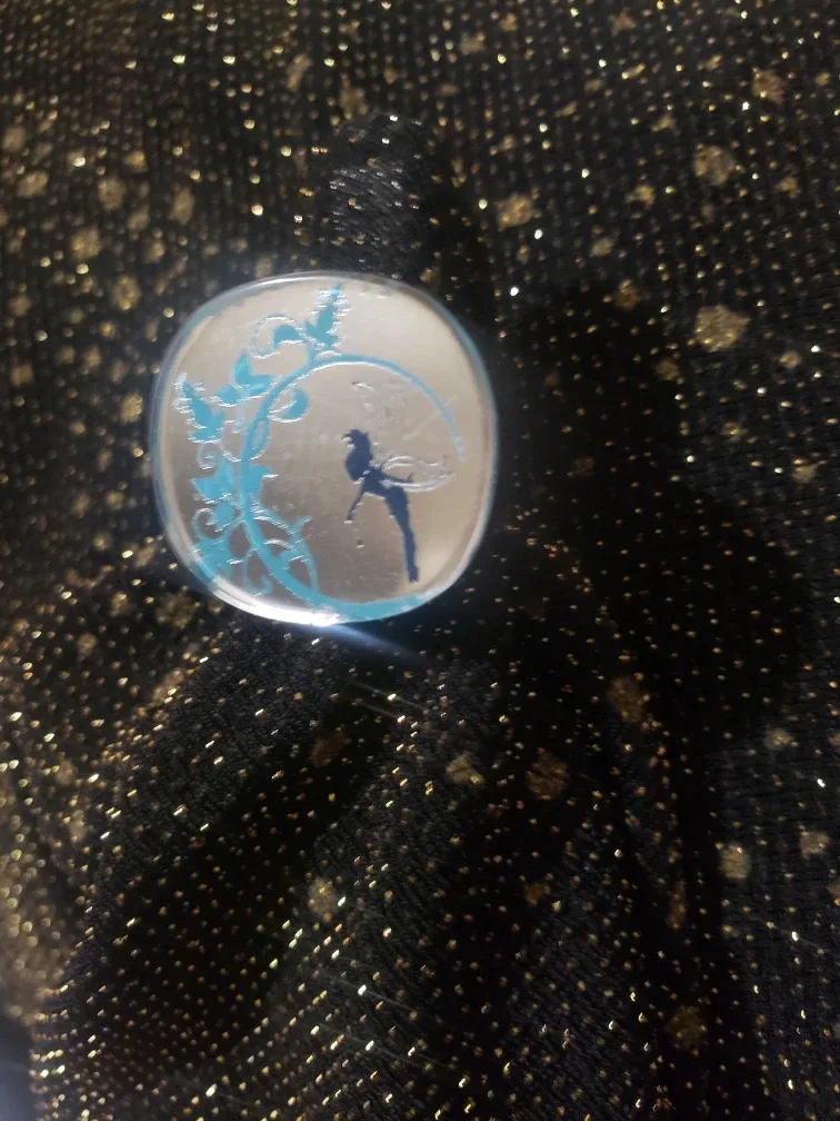 Blue Fairy Silhouette Chunky Ring