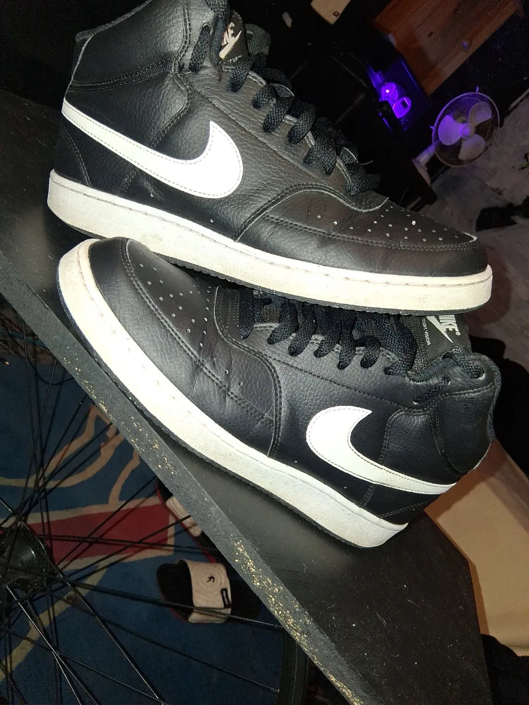 Nike Court Vision Mid Black/White Shoes image indicator(2)