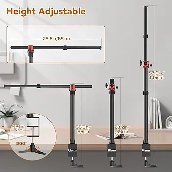 ULANZI MT-88 Overhead Camera Mount Desk Stand Phone Holder image indicator(2)