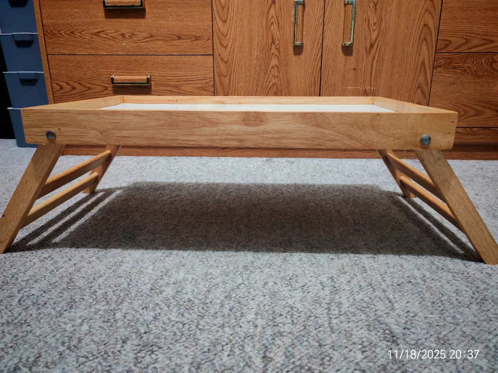 Wooden Folding Bed Tray Table image indicator(4)