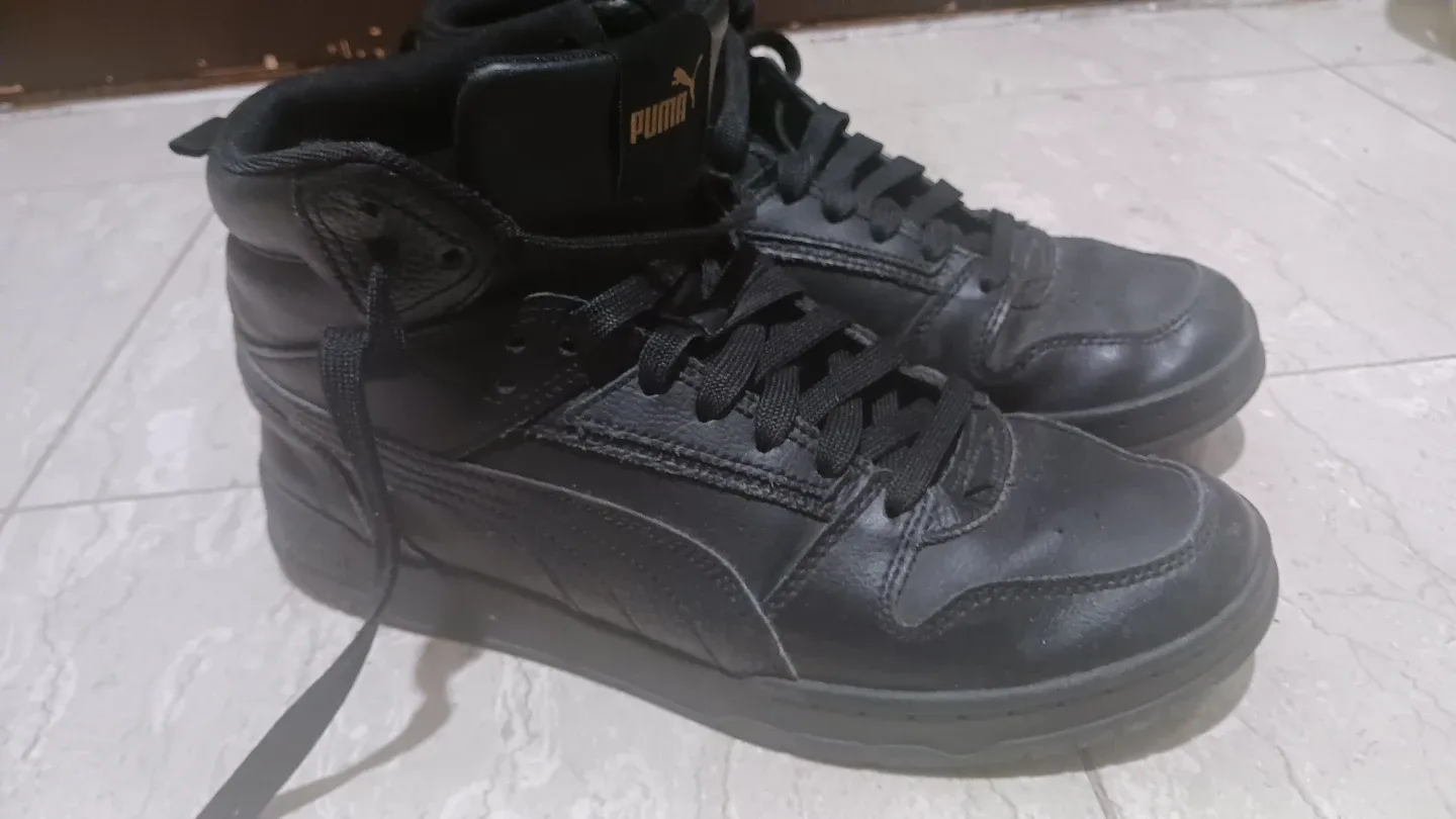 Black Puma Rebound High Top Sneakers