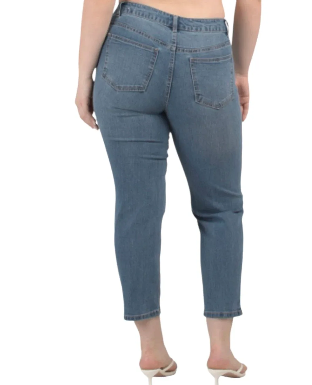 Camila Coelho High Waist Recycled Straight Leg Jeans image indicator(2)