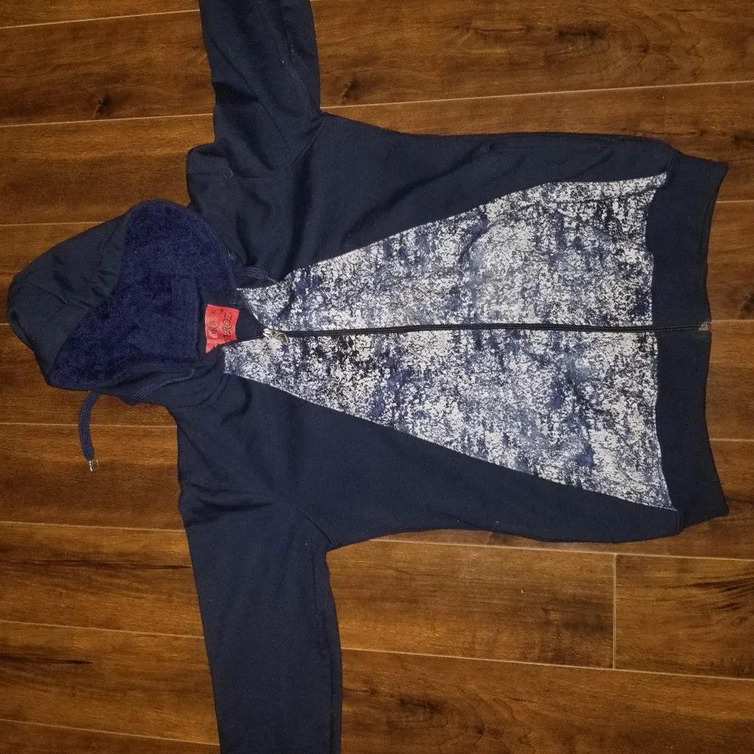 Maroz Blue Zip-Up Hoodie, size XL