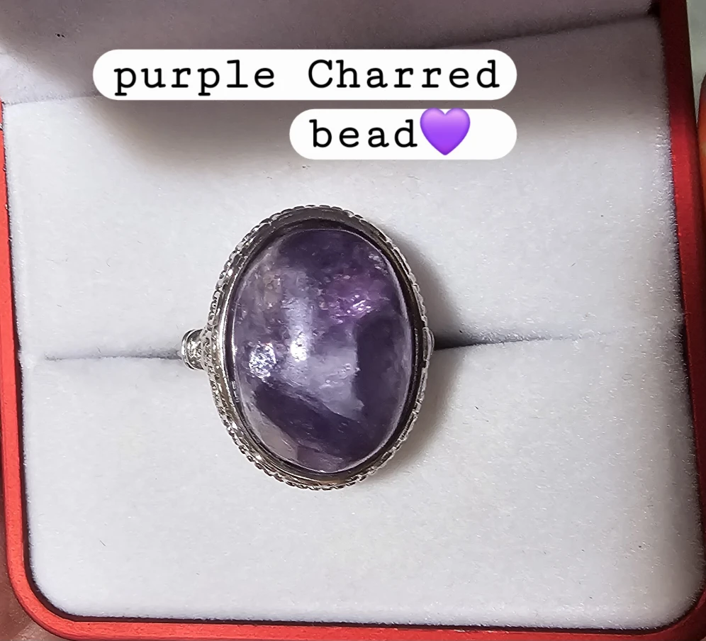 Real gems & crytal rings , copper settings