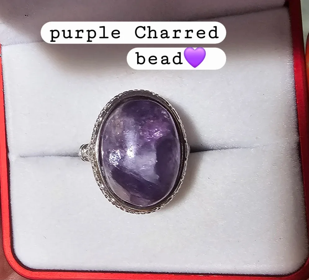 Real gems & crytal rings , copper settings