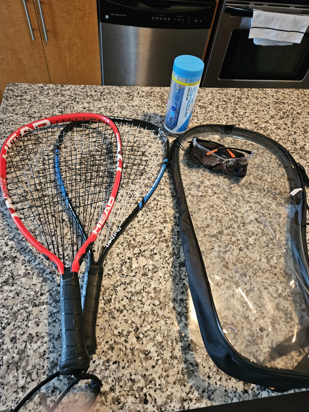 Head Racquetball Rackets & Dunlop Atomic Blue Balls