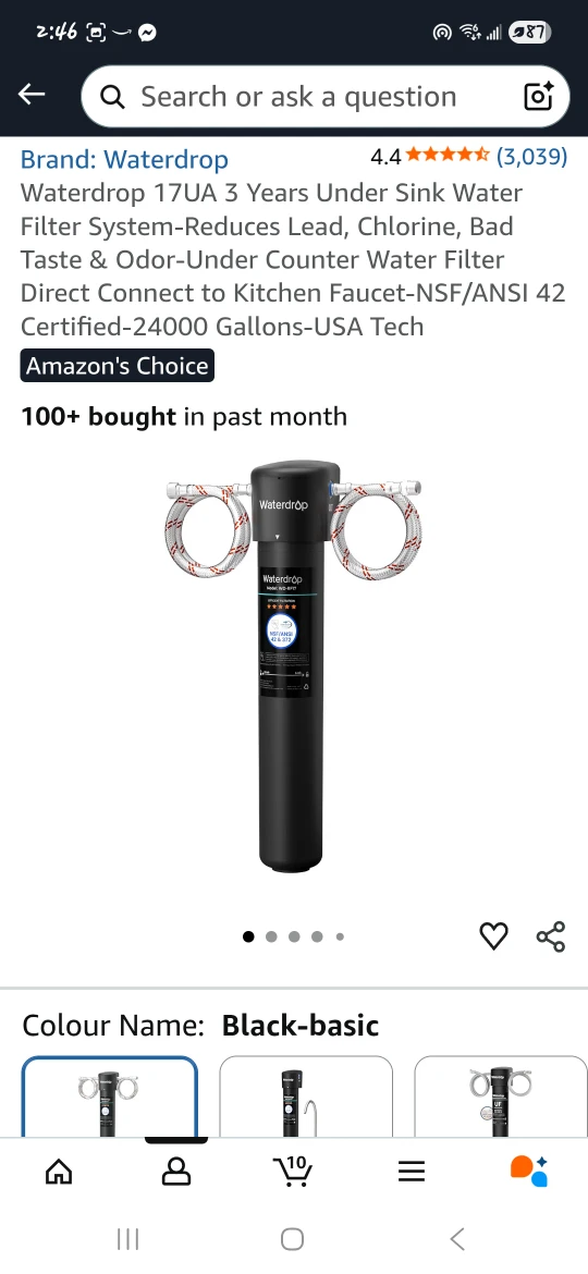Waterdrop WD-17UA Under Sink Water Filter System