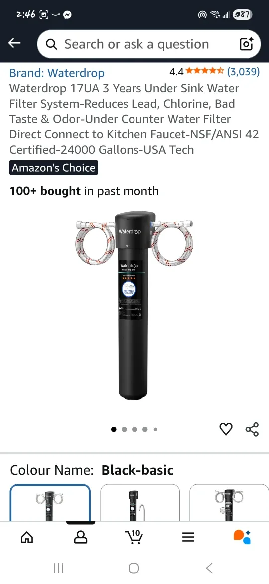 Waterdrop WD-17UA Under Sink Water Filter System