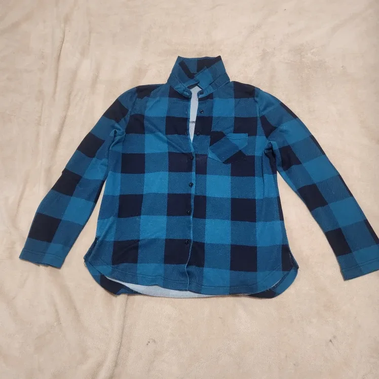 Green & Black Plaid Flannel Shirt image indicator(2)