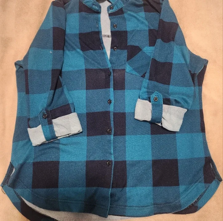 Green & Black Plaid Flannel Shirt image indicator(3)