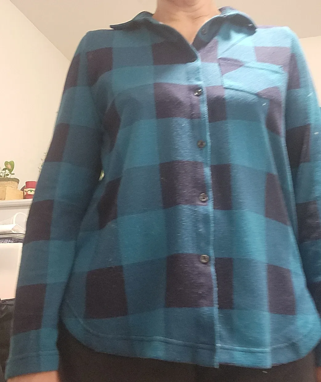 Green & Black Plaid Flannel Shirt image indicator(6)