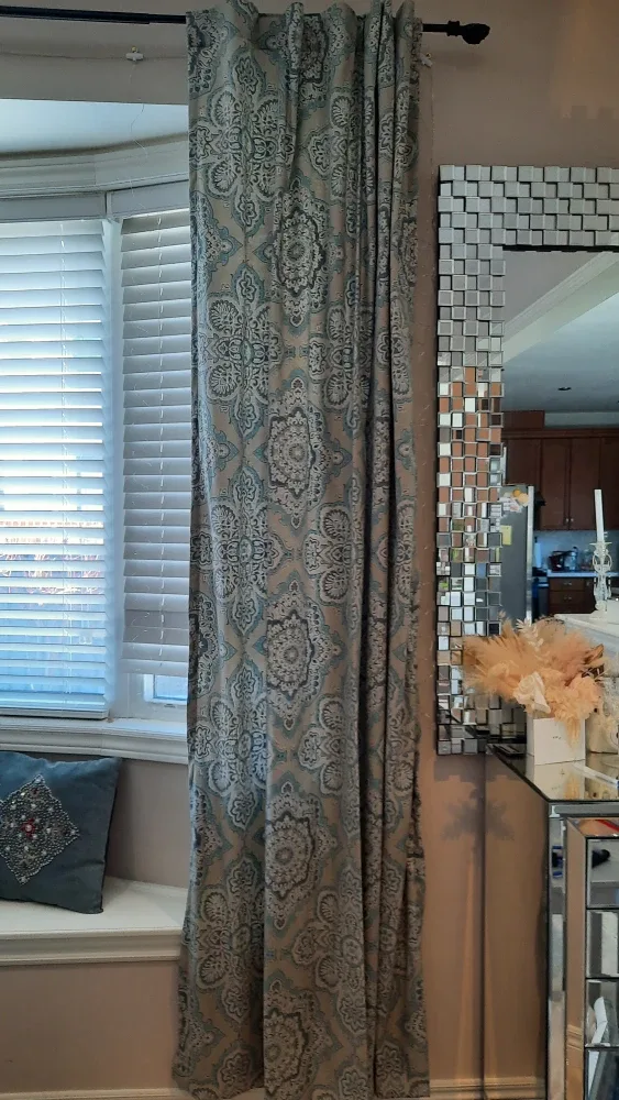 Patterned Curtain set of 2 high 96"