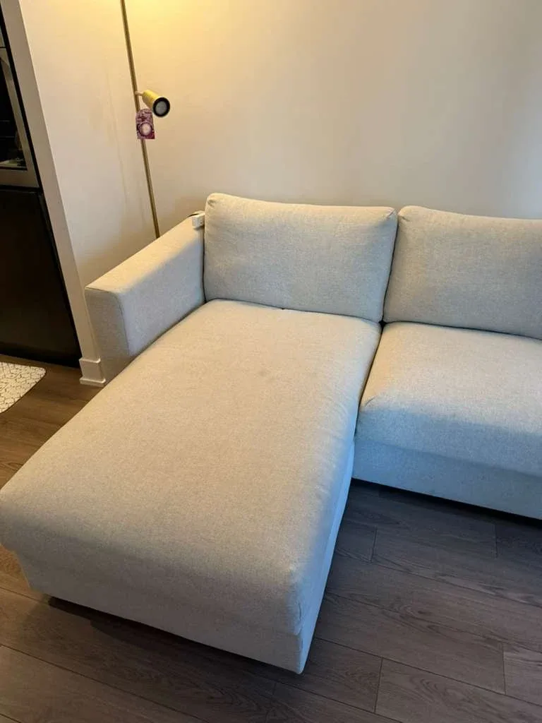 Beige Sectional Sofa with Storage image indicator(2)