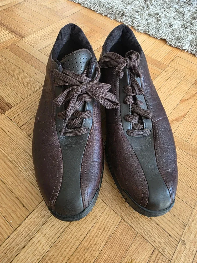 Adidas Brown Leather Golf Shoes Size 9 thumbnail