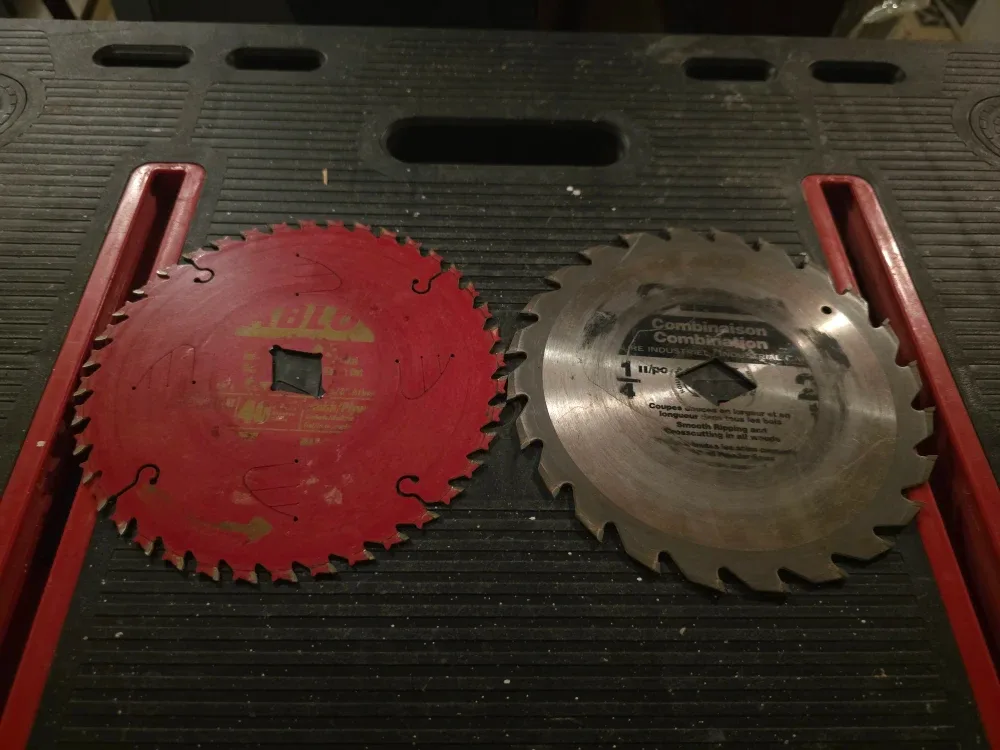 Two Used Circular Saw Blades 7 1/4 inch blades