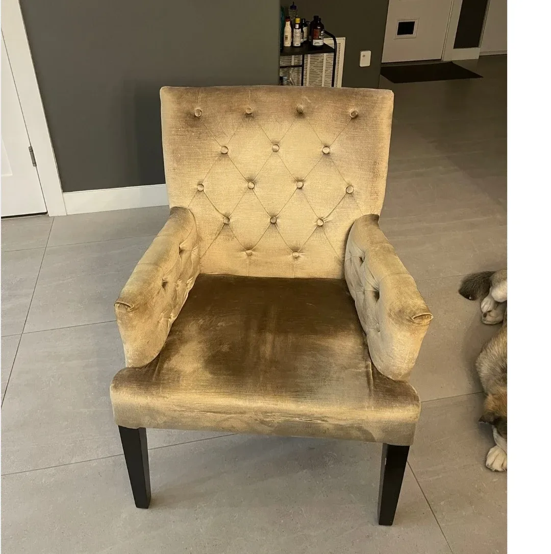 2 gold velvet chairs image indicator(2)