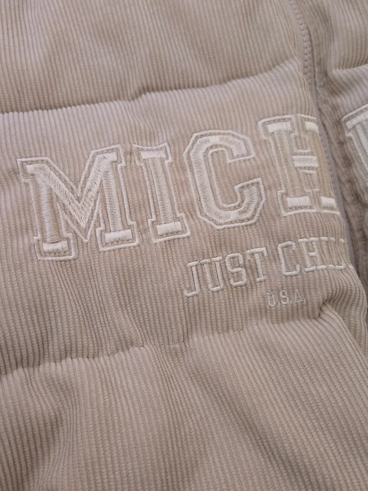 SHEIN Beige Corduroy Puffer Jacket - Size Girls 15y image indicator(3)