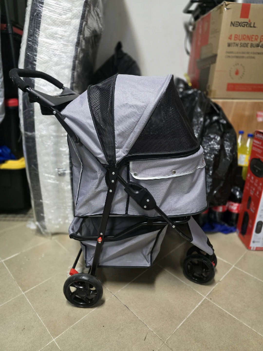 Gray Pet Stroller