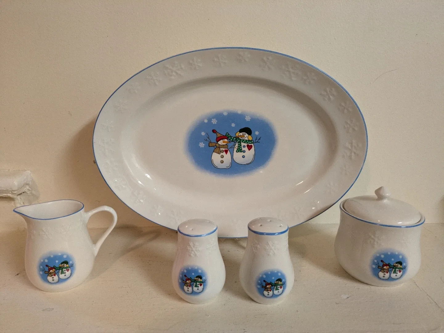 Vintage Snowman China Set
